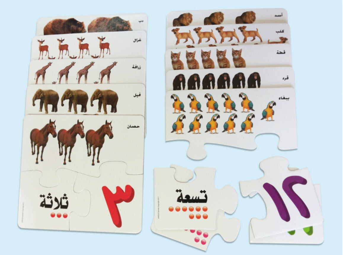 Safari Arabic Numbers - Puzzle