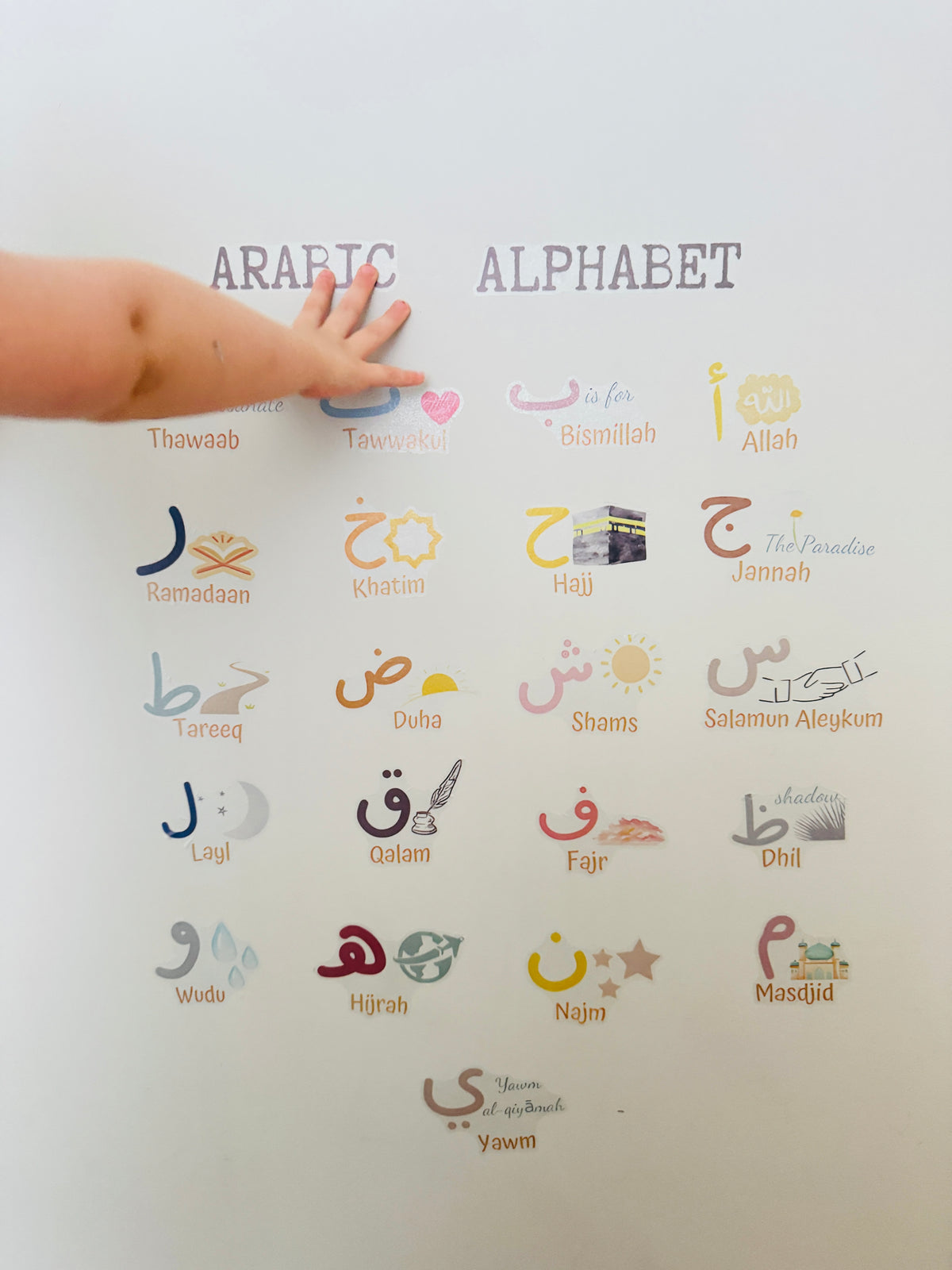 Arabic Alphabet Islamic Stickers